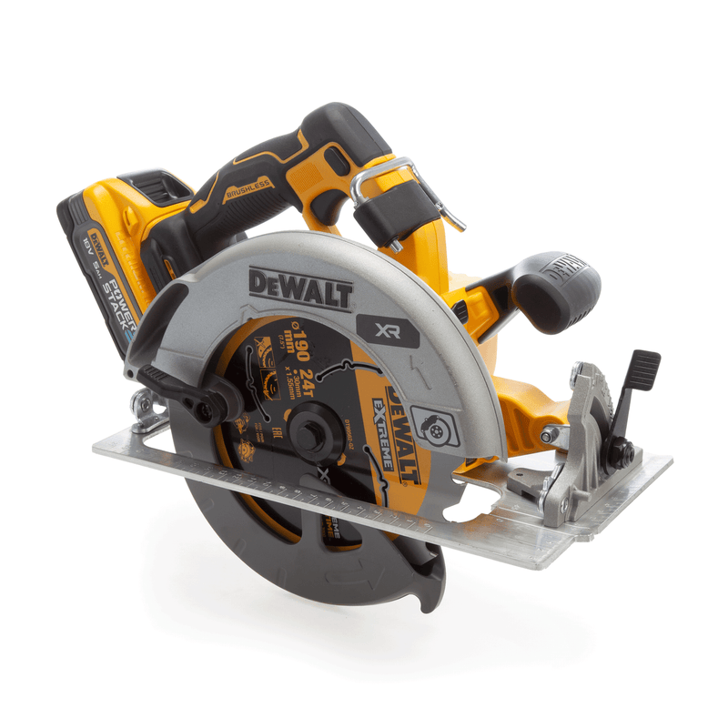 Dewalt Dewalt DCS573H2T 18V XR 190mm Brushless Circular Saw (2 x 5.0Ah Powerstack Batteries) DCS573H2T-GB