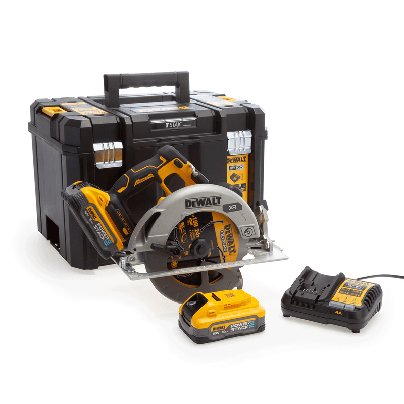 Dewalt Dewalt DCS573H2T 18V XR 190mm Brushless Circular Saw (2 x 5.0Ah Powerstack Batteries) DCS573H2T-GB