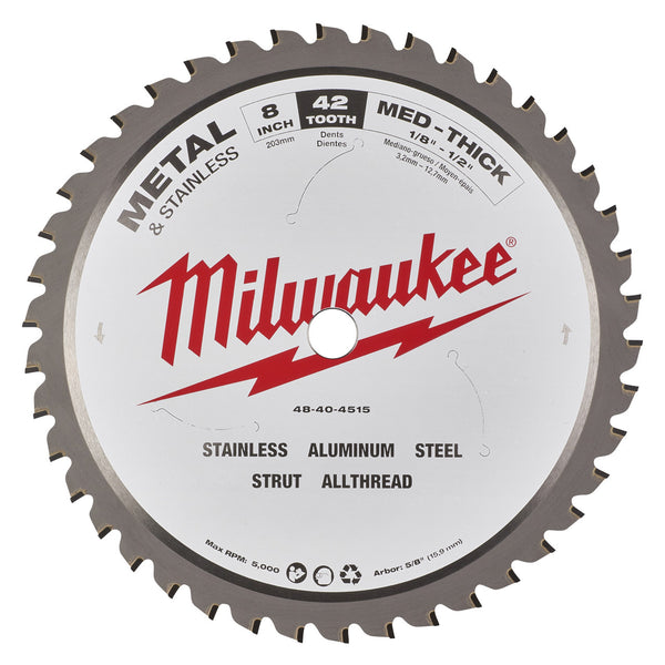 Milwaukee Milwaukee 48404515 Circular Saw Blade for Metal 203 x 15.87mm x 42T 48404515