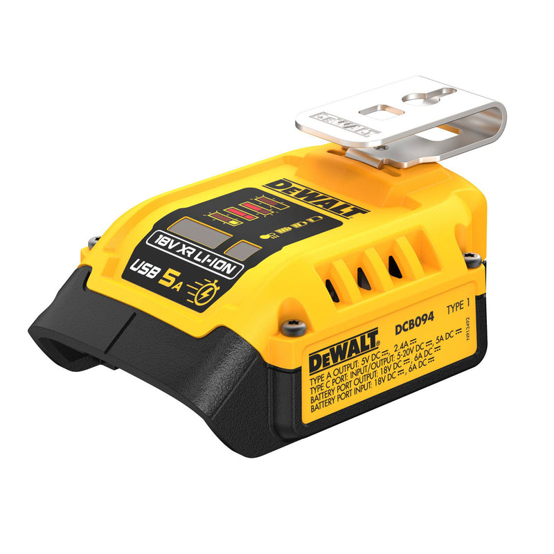 Dewalt Dewalt DCB094H2 Powerstack Charging Kit with USB Adaptor (2 x 5.0Ah Batteries) DCB094H2-GB