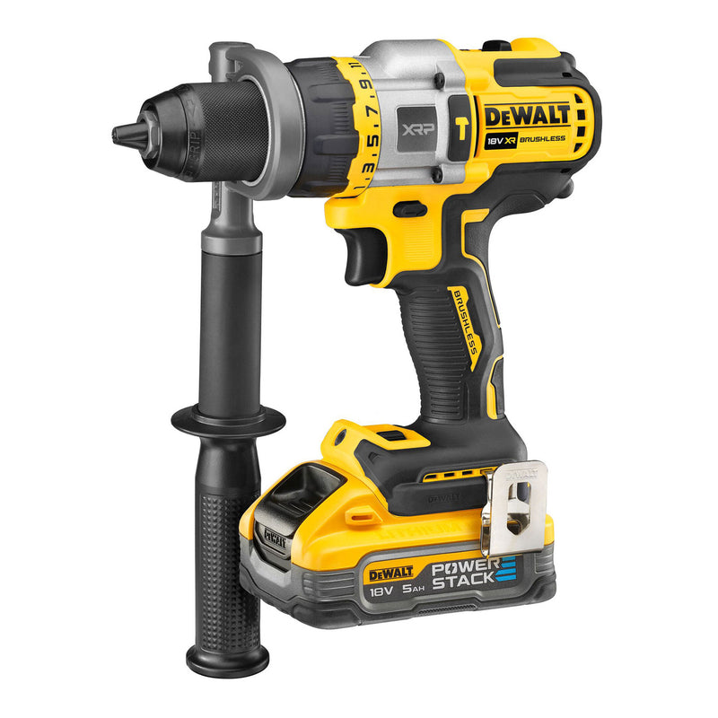 Dewalt Dewalt DCK2052H1E1T 18V XR Combi Drill & Impact Driver Twin Pack (2 x Powerstack Batteries) DCK2052H1E1T-GB