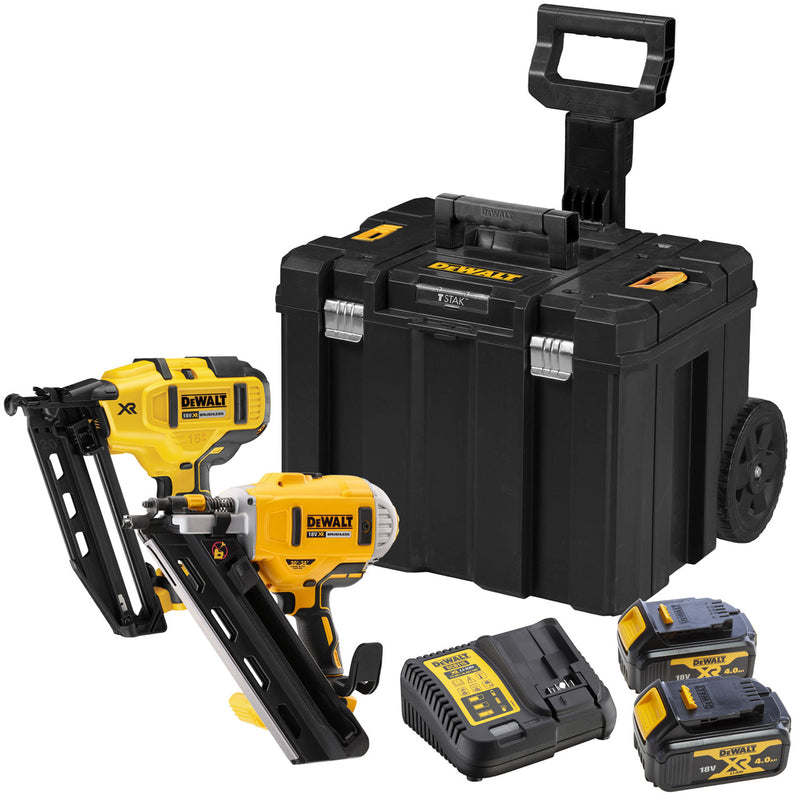 Dewalt Dewalt DCK264M2T 18V XR Framing & Finishing Nailer (2 x 4.0Ah Batteries) in TSTAK Rolling Case DCK264M2T