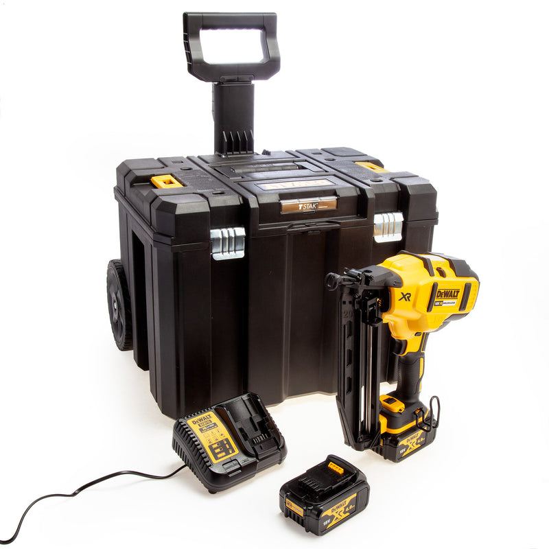 Dewalt Dewalt DCN660M2T 18V XR Finishing Nailer (2 x 4.0Ah Batteries) in TSTAK Rolling Case DCN660M2T