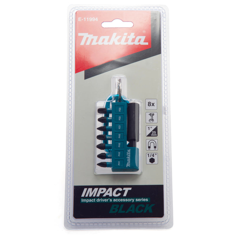 Makita Makita E-11994 Impact Black Screw Bit Set (8 Piece) E-11994