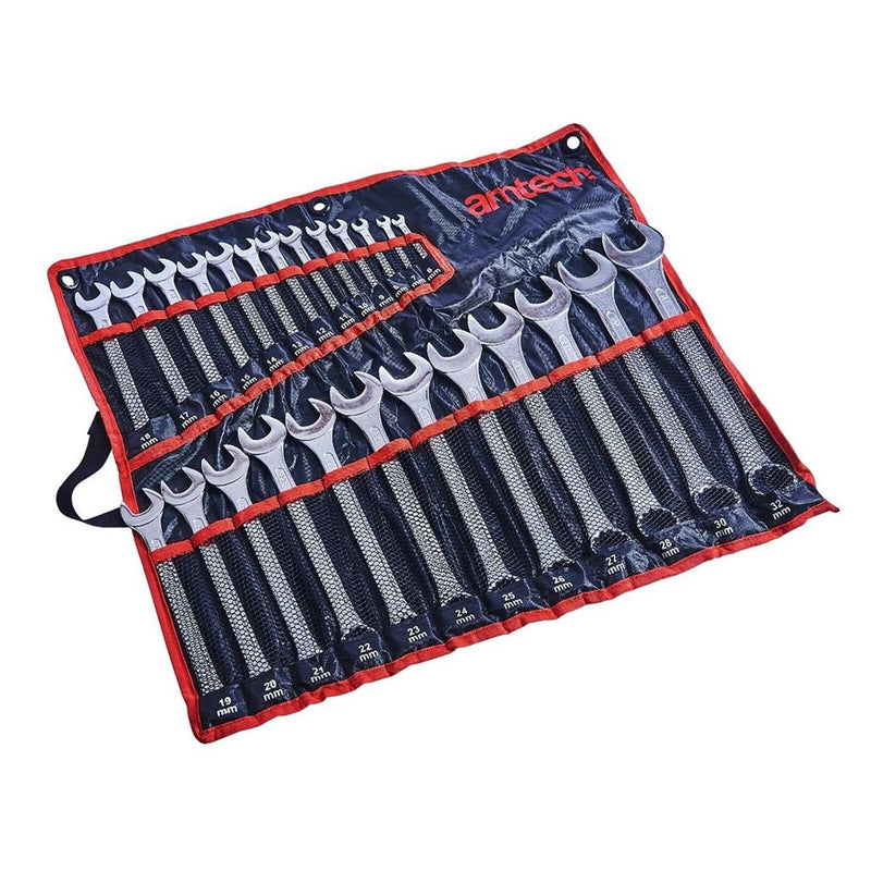 25PC SPANNER SET METRIC COMBINATION WRENCH RING OPEN 6MM-32MM IN CASE K0800