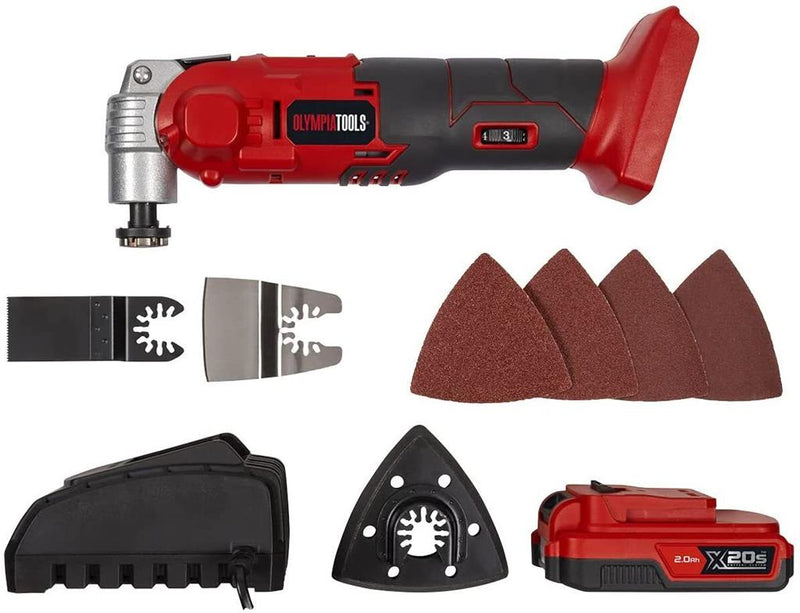 OLYMPIA 20V MULTI TOOL FUNCTION OSCILLATING SANDER CUTTER GRINDER OLPX20SMT1