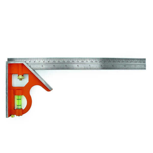 Bahco Combination Square Set 300mm 12" Metric Imperial Metal Scribe Level CS300