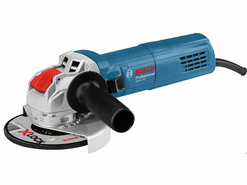 BOSCH ANGLE GRINDER 750W 4.5" 115MM ELECTRIC 230V GWX750 X-LOCK QUICK CHANGE