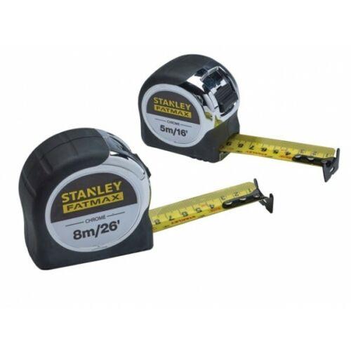 Stanley FatMax Tape Measures 8m 26ft and 5m 16ft STA533891 STA533886 STA043041