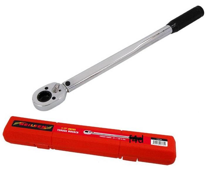 1/2" TORQUE WRENCH CHROME STEEL RATCHET IN CASE 28-210NM CT0738