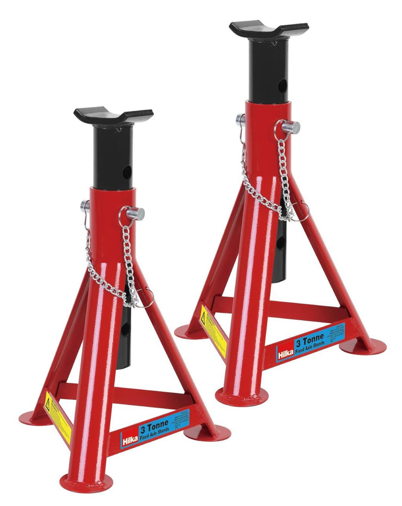 HILKA AXLE STAND 2 TON TONNE FIXED STANDS LIFT JACK 2T RED HEAVY DUTY  82430020